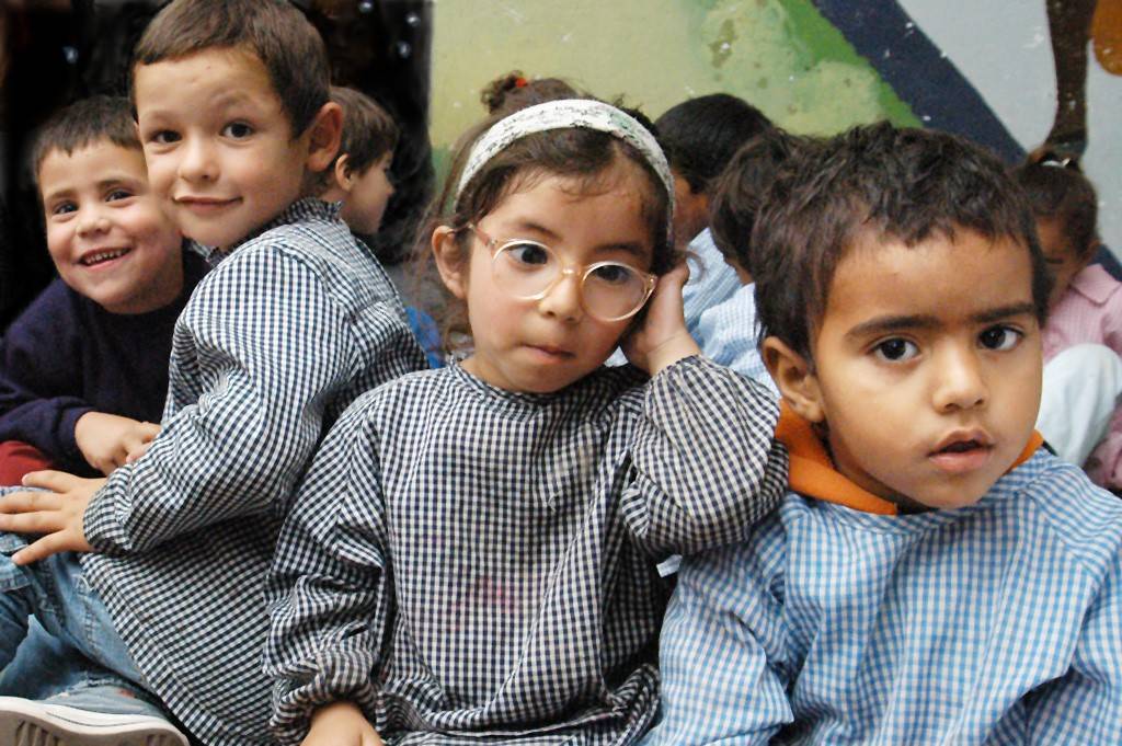 kindergarten kids at school
