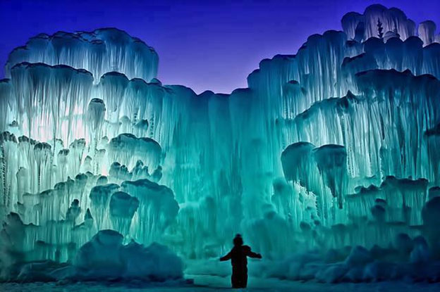 Turquoise Ice in Lake Baikal in Russia’s eastern Siberia