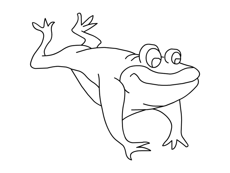 Frog - Free Coloring Page for Kids