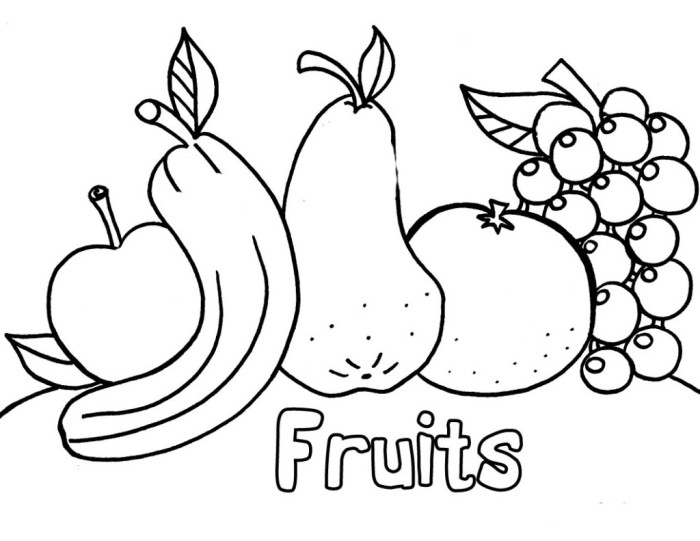Fruits - Free Coloring Pages for Children