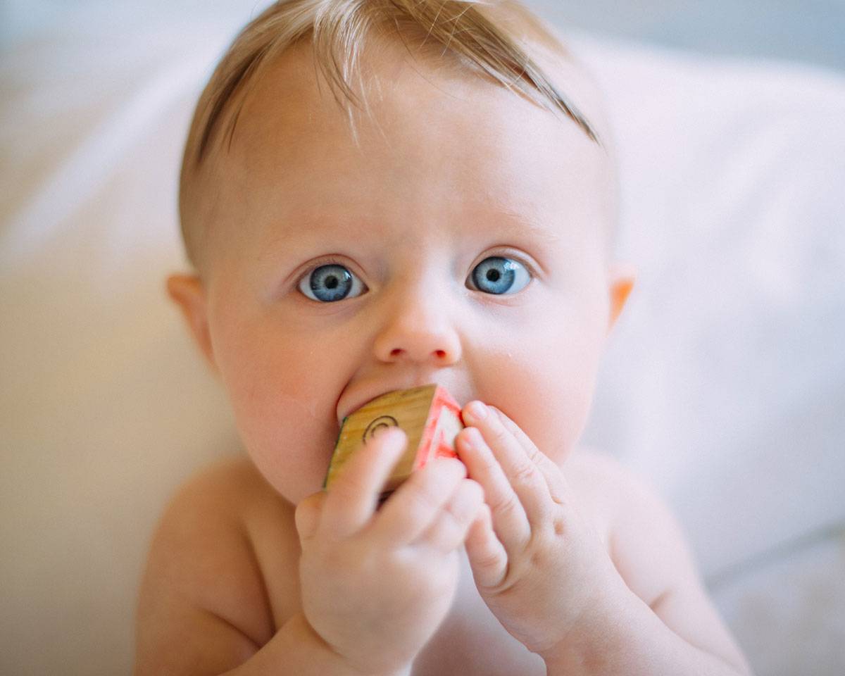 Baby eating food