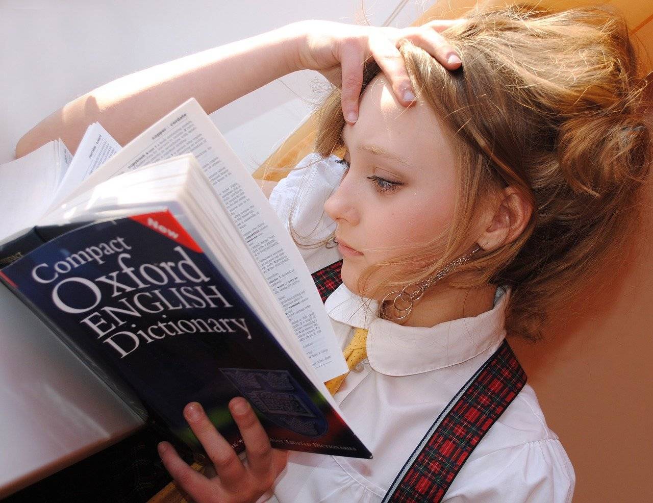 Girl reading book