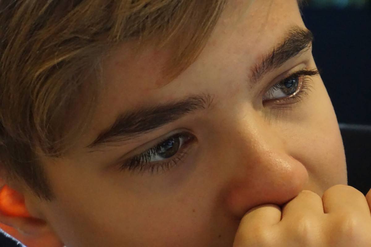 Sad boy face