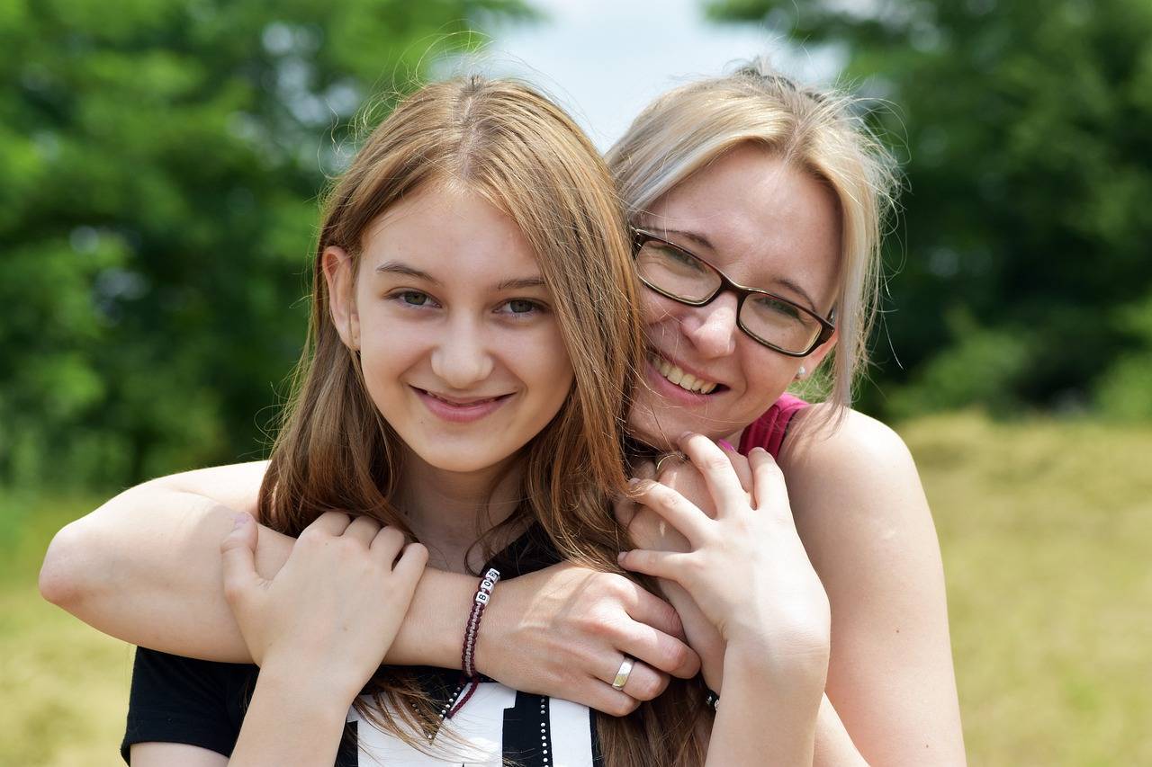 Mother with teenage girl