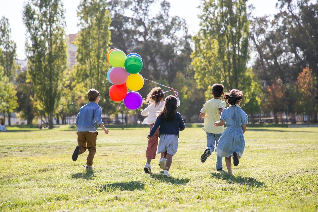 Kids Playing with Balloons