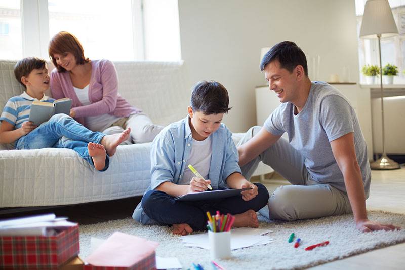 Family spending time together