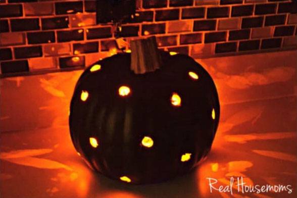 DIY Faux Pumpkin Lantern Light