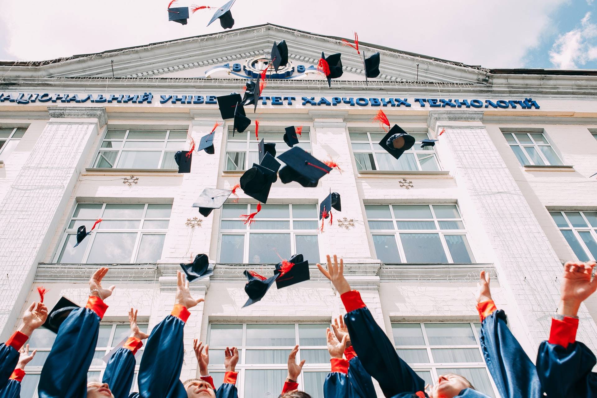Students with Graduation Caps