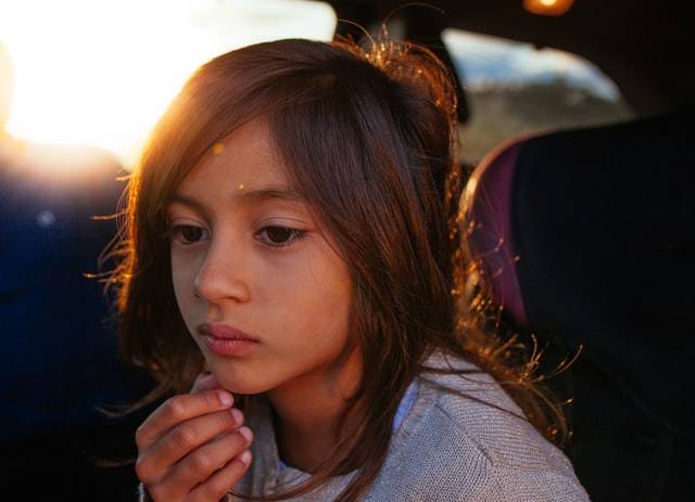 Unhappy Sad Looking Girl