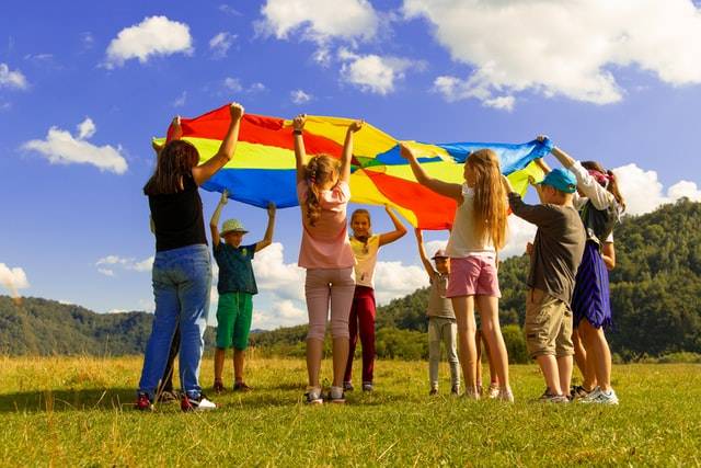 Children camp entertainment activity