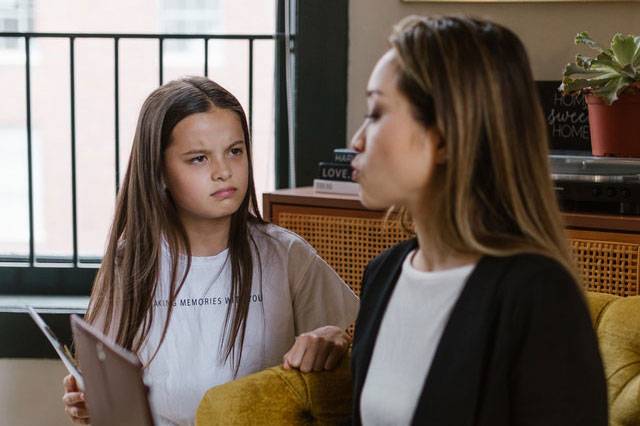 Teenage Girl and Mother