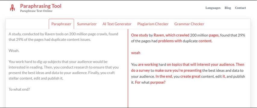 paraphrasing tool