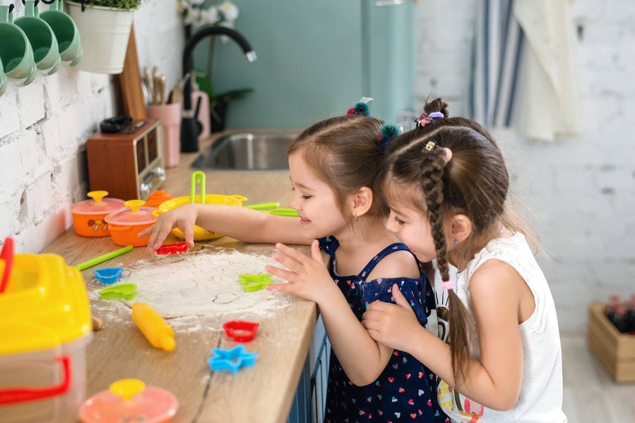 Kids Playing with Kitchen Toys