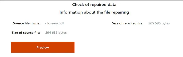 Check of repaired data