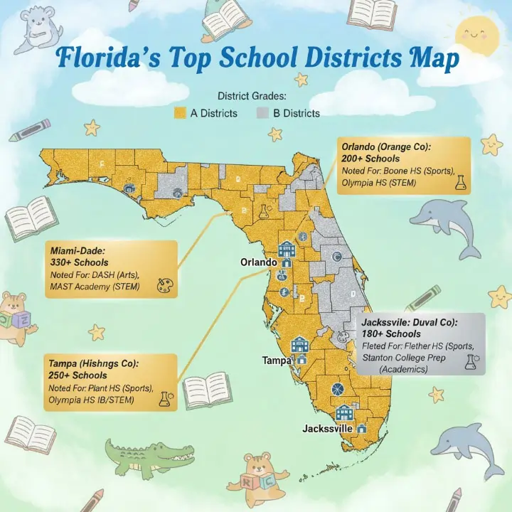 Florida's Top School Districts Map