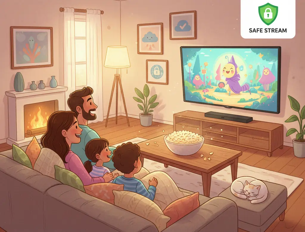 Kids Watching Movies Safely Online