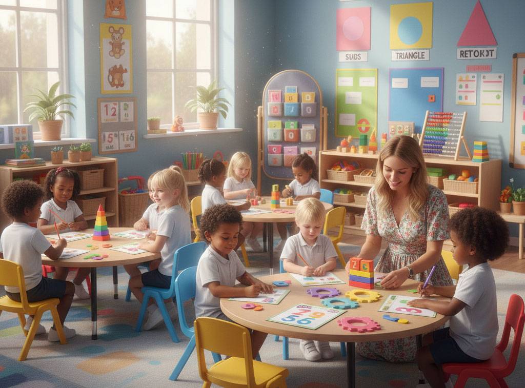 Learning Numbers and Shapes: Kindergarten Math Worksheets and Games