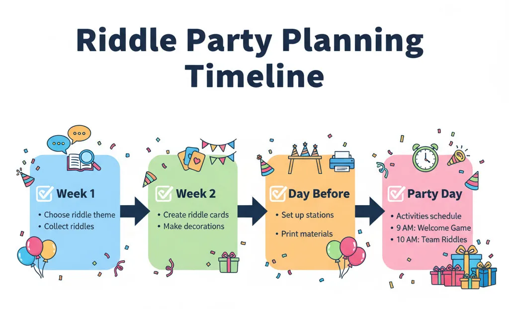 Riddle Party Planning Timeline