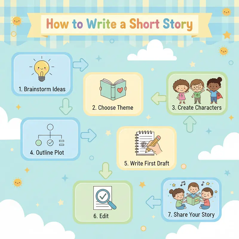 Diagram: Step-by-Step Story Writing Process