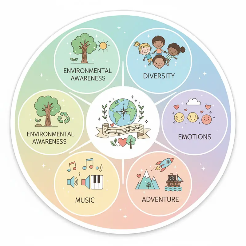 Themes in Modern Kids’ Animation Wheel
