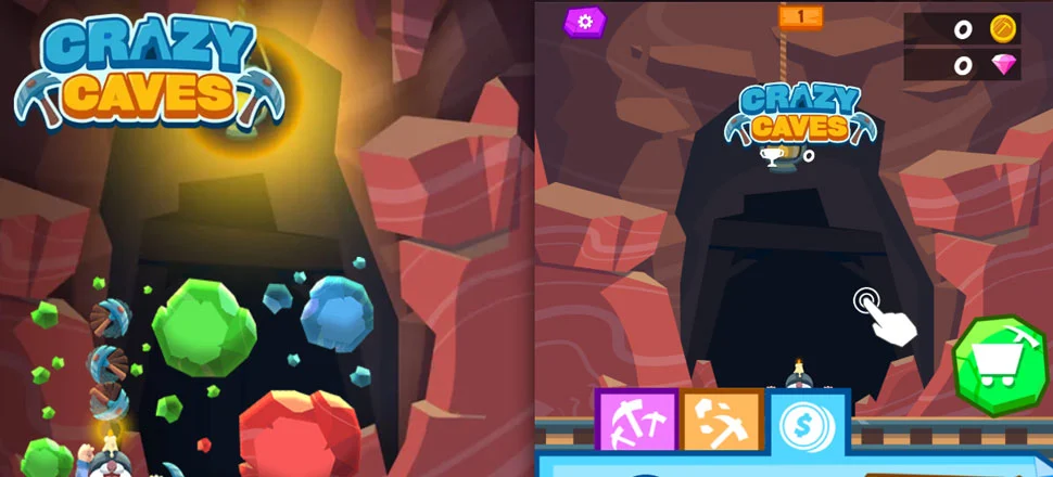 Crazy Caves - Arcade Game