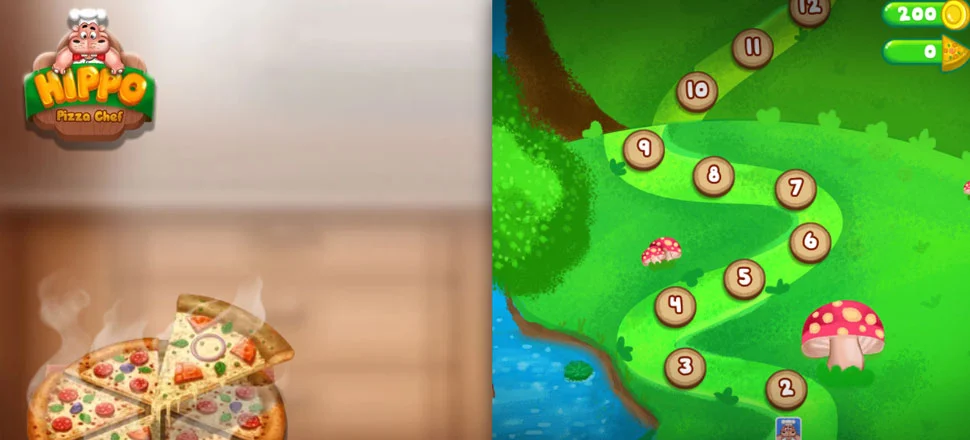 Hippo Pizza Chef - Arcade Game