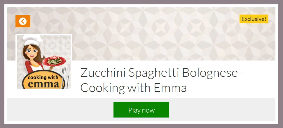 Zucchini Spaghetti Bolognese Cooking with Emma - Cooking Game