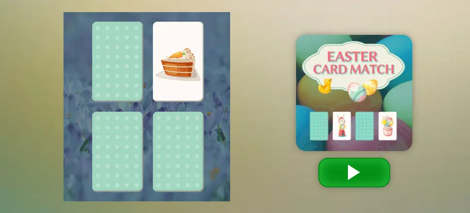 Easter Card Match - Educational Game