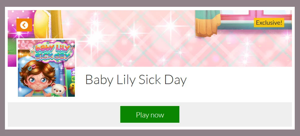 Baby Lily Sick Day - Girls Game