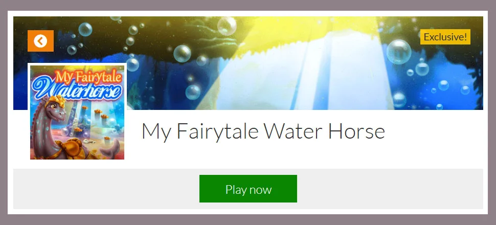 My Fairytale Water Horse - Girls Game