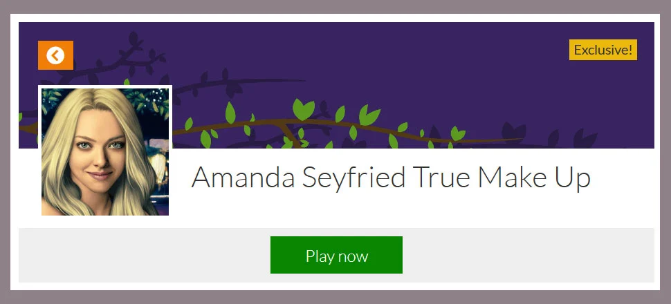 Amanda Seyfried True Make Up - Make-up Game