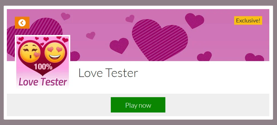 Love Tester - Quiz Game
