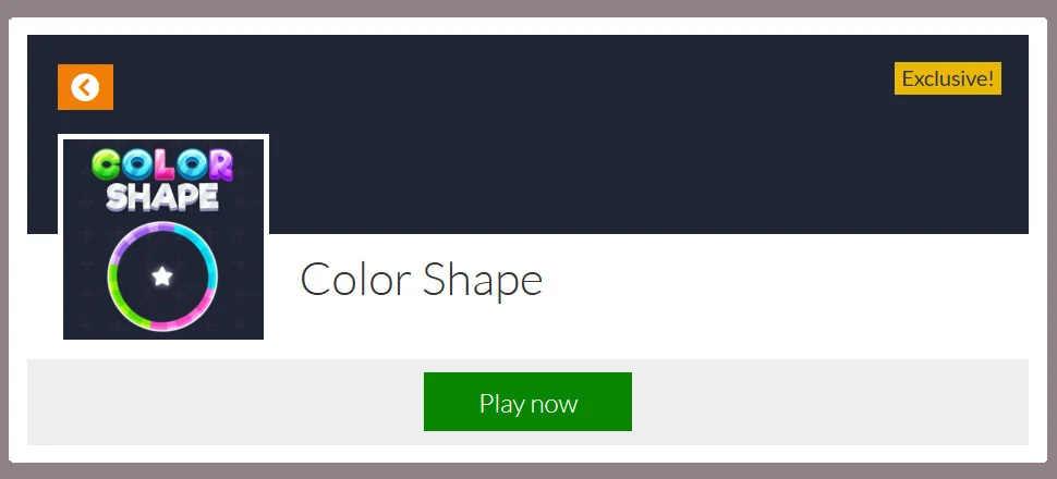 Color Shape - Skill Game