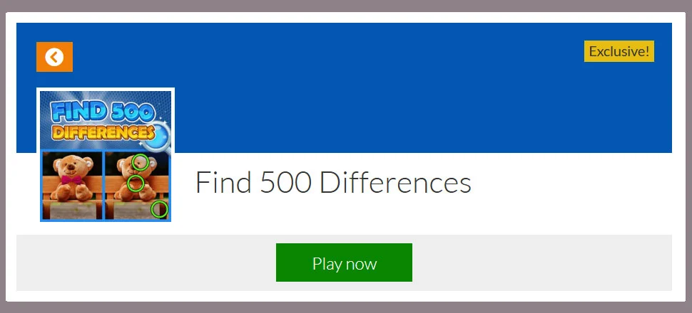 Find 500 Differences - Skill Game