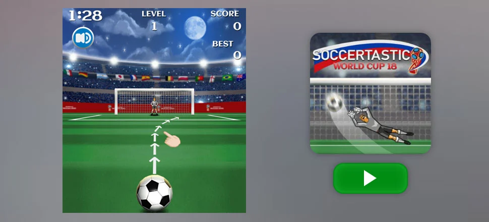 Soccertastic World Cup 18 - Skill Game