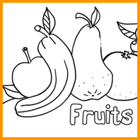 Coloring Image - Fruits