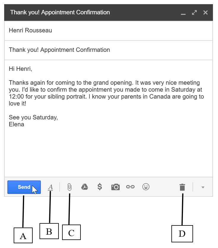 Email Compose Window - ICAS Question