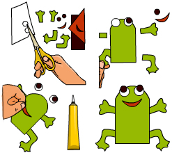Finger Puppets Craft Gluing
