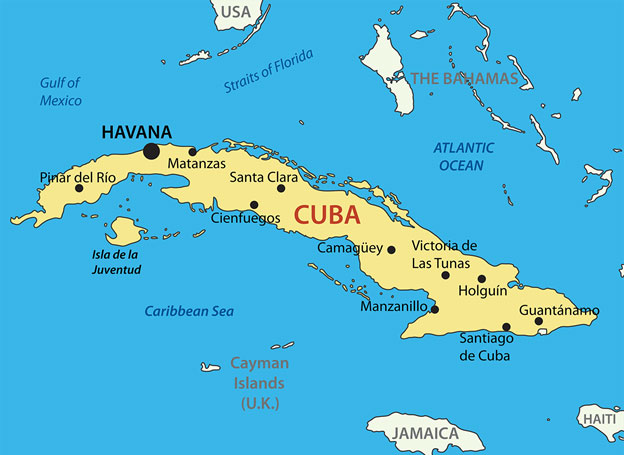 Map of Cuba