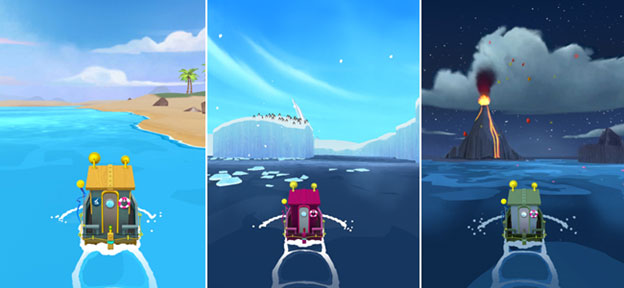 Mobile game Sea Hero Quest screens