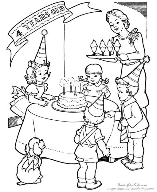 English Writing Worksheet - Birth day party celebration