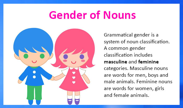 worksheet class english for 2 Free and Feminine Lessons Masculine Nouns of  Gender  And