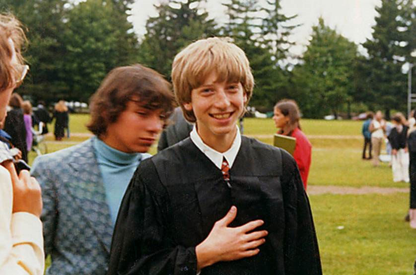 Gates at Commencement at the Lakeside School in 1973