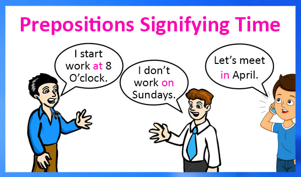 English Grammar - Prepositions Signifying Time