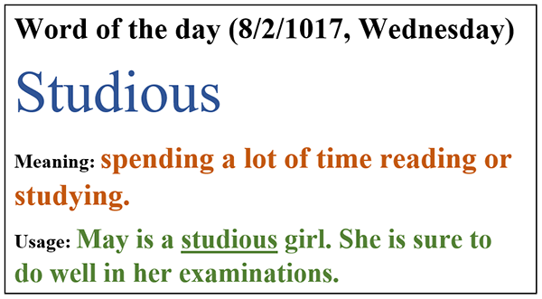World of the Day manila Card