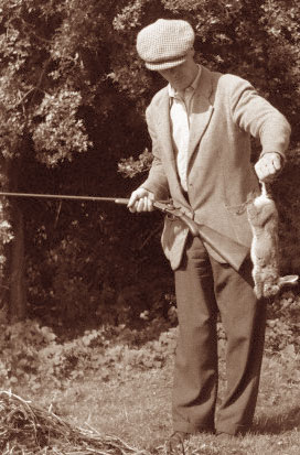 Man holding rabbit