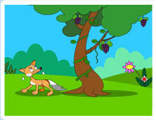 story of fox and grapes with picture