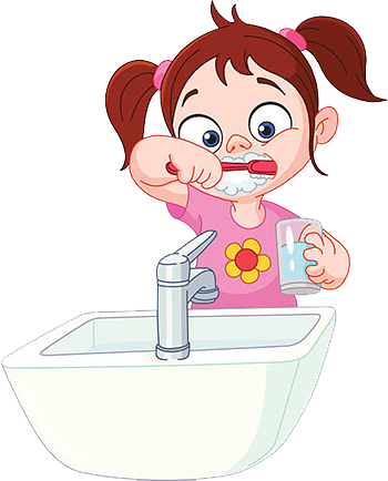 Chocolate Land Story Girl Brushing Teeth