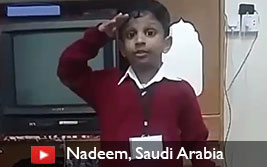 Nadeem, 1st prize winner of the video contest