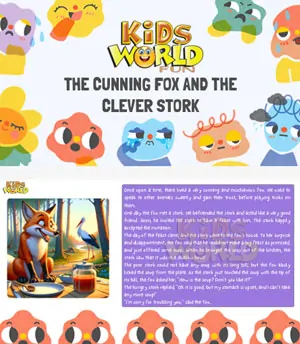 The Cunning Fox and the Clever Stork PDF Preview